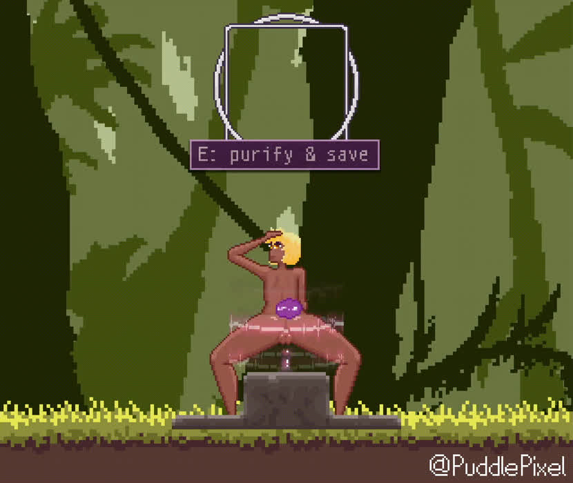Even the save altar is lewd