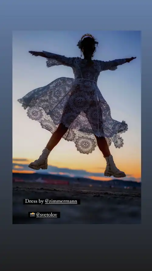 Burning-Man Wedding-Dress Jumping-Jack (IG story 9/26/23)