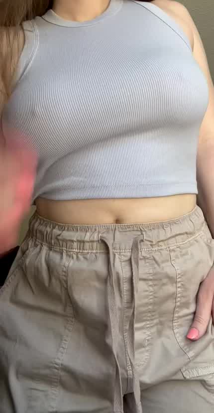 my bf says I shouldn’t wear this out without a bra :(