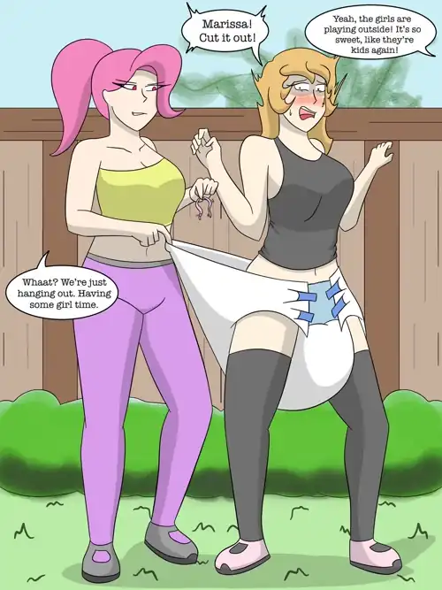 Marissa And Carrie's Diapered Playdate (By JazzyPluto)