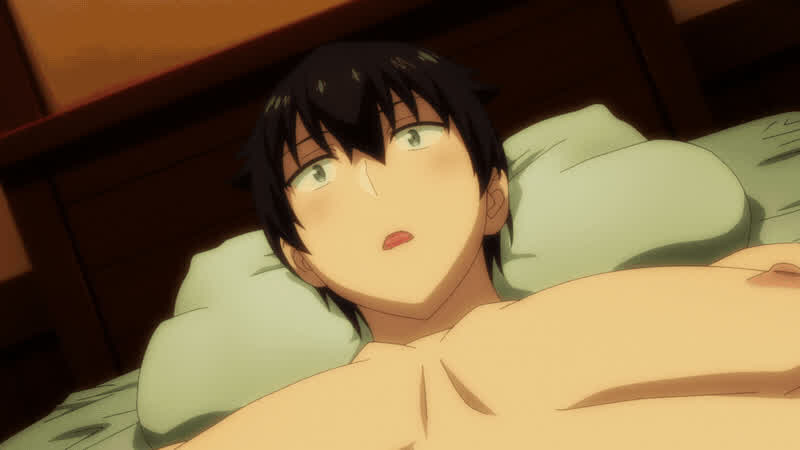 Boobs press [Isekai Meikyuu de Harem wo]