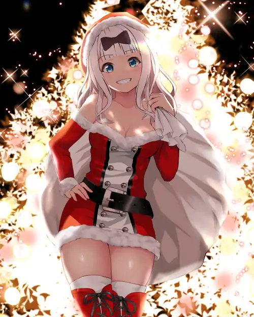 Chika in a Christmas outfit!