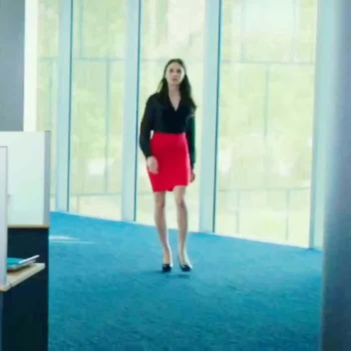 Red hot in a tight skirt in Search Party, 2016