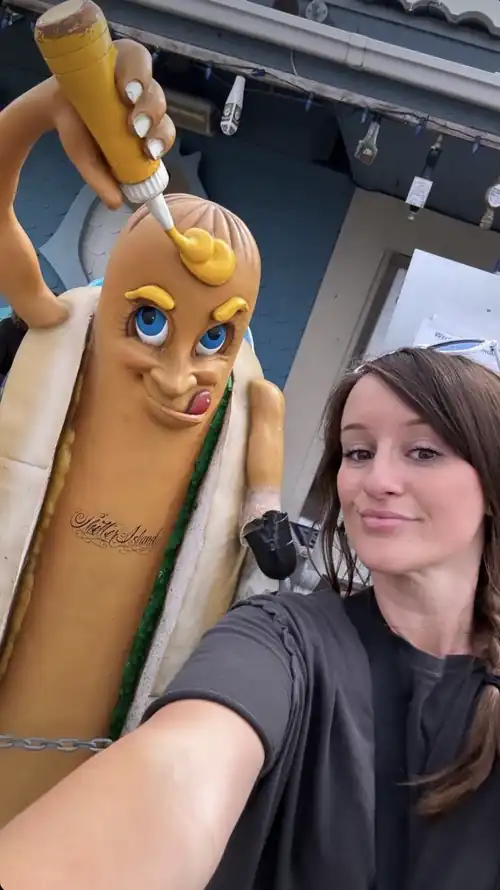 She loves the sausage 
