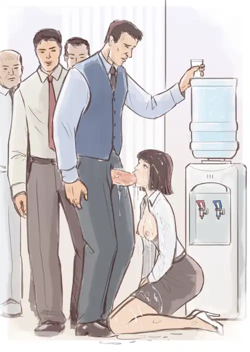 A growing line to the water cooler