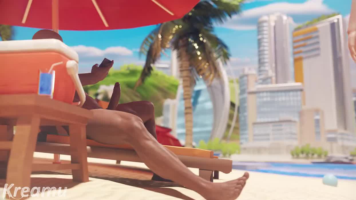Tracer at the beach (Kreamu) [Overwatch]