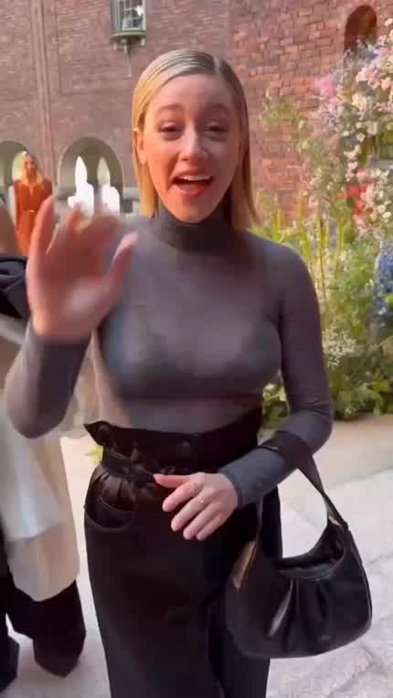 Saying Hi at Max Mara Fashion Show in Stockholm, June 2023