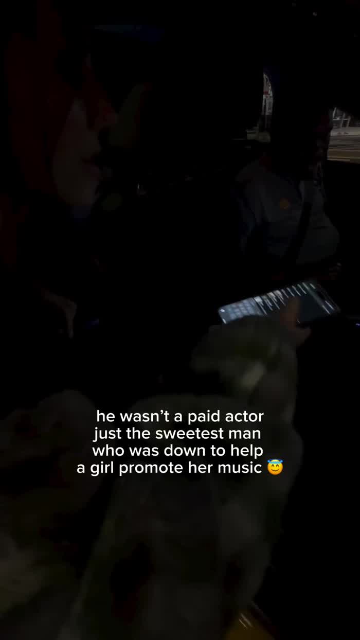 Getting a cab driver to appear in her video July 2024