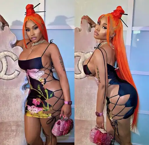 Nicki with orange 🍊 hair 