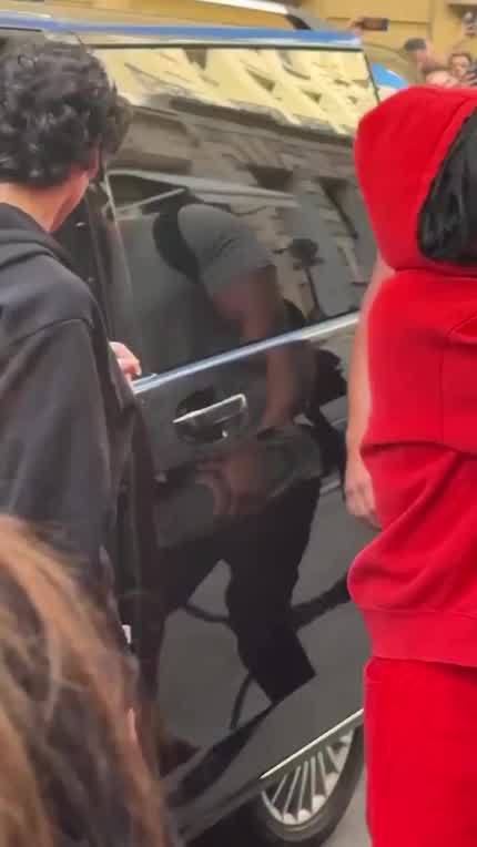 KYLIE Jenner arriving 