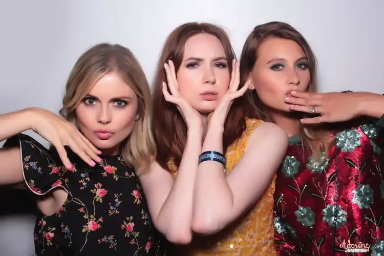 Aly Michalka with Rose McIver and Karen Gillan