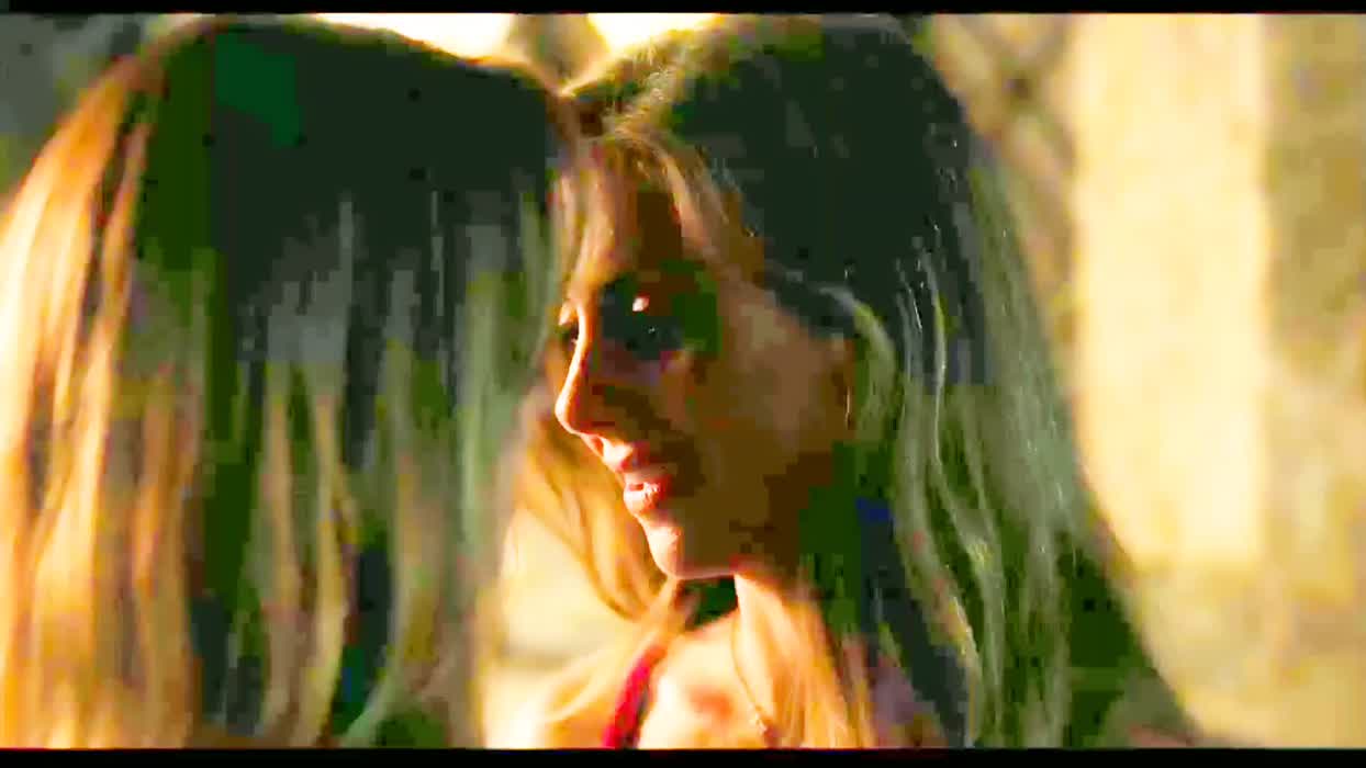 Making out with Aubrey Plaza in "Spin Me Round" (2022)