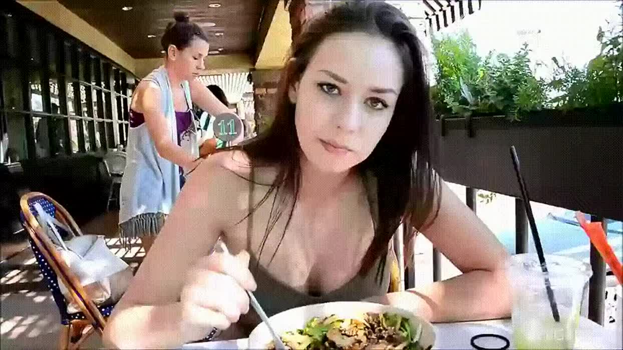Madi Meadows in a Restaurant