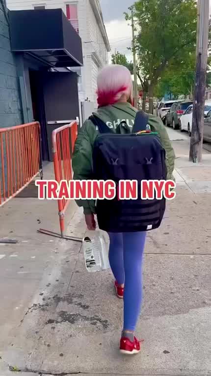 Mercedes training at NYC with Bayley 