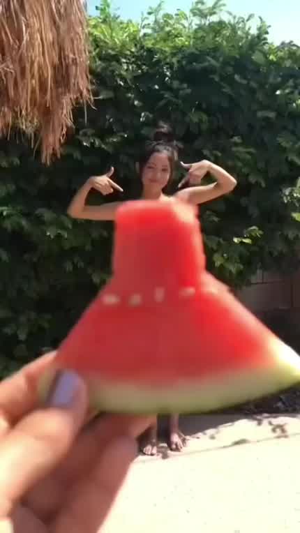 Jenna and her watermelon
