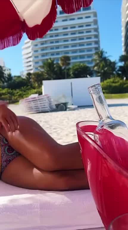 Joy wearing a bikini in Miami Beach via IG