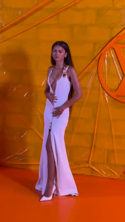 Arriving at Louis Vuitton’s Paris Fashion Week show October 2023