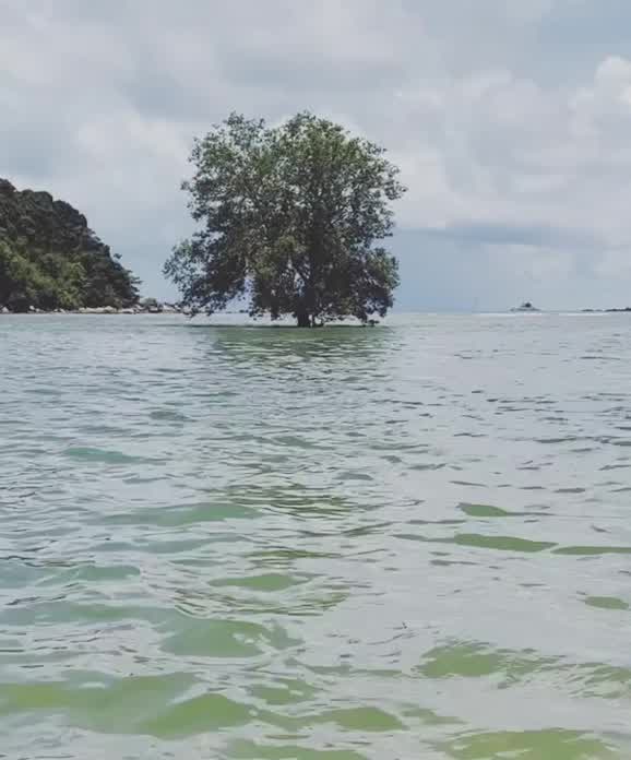 Wading through the water in Phuket May 2023