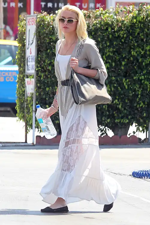 Translucent white summer dress