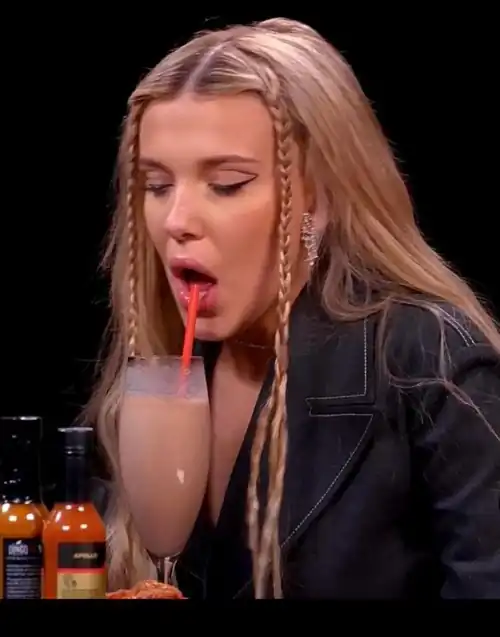Millie’s milkshake tastes a bit different today. Sure she likes it but what could have been added to her drink?
