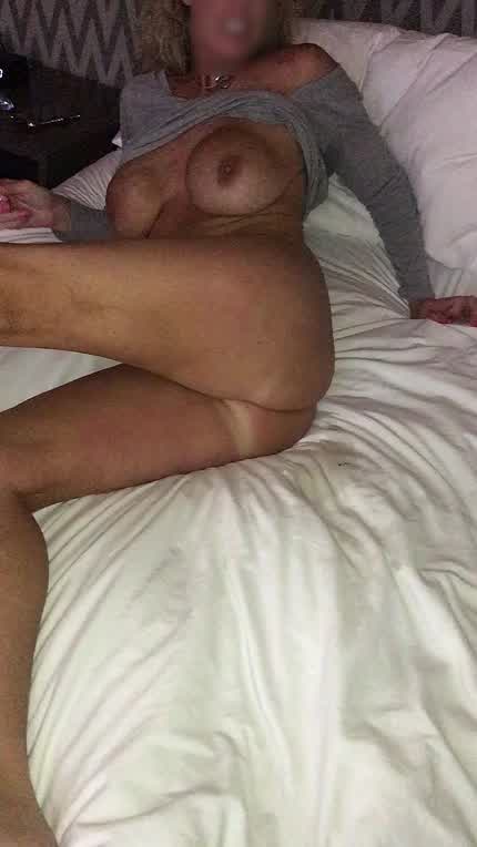 Kathy proudly showing off her pussy “Hustler Style”