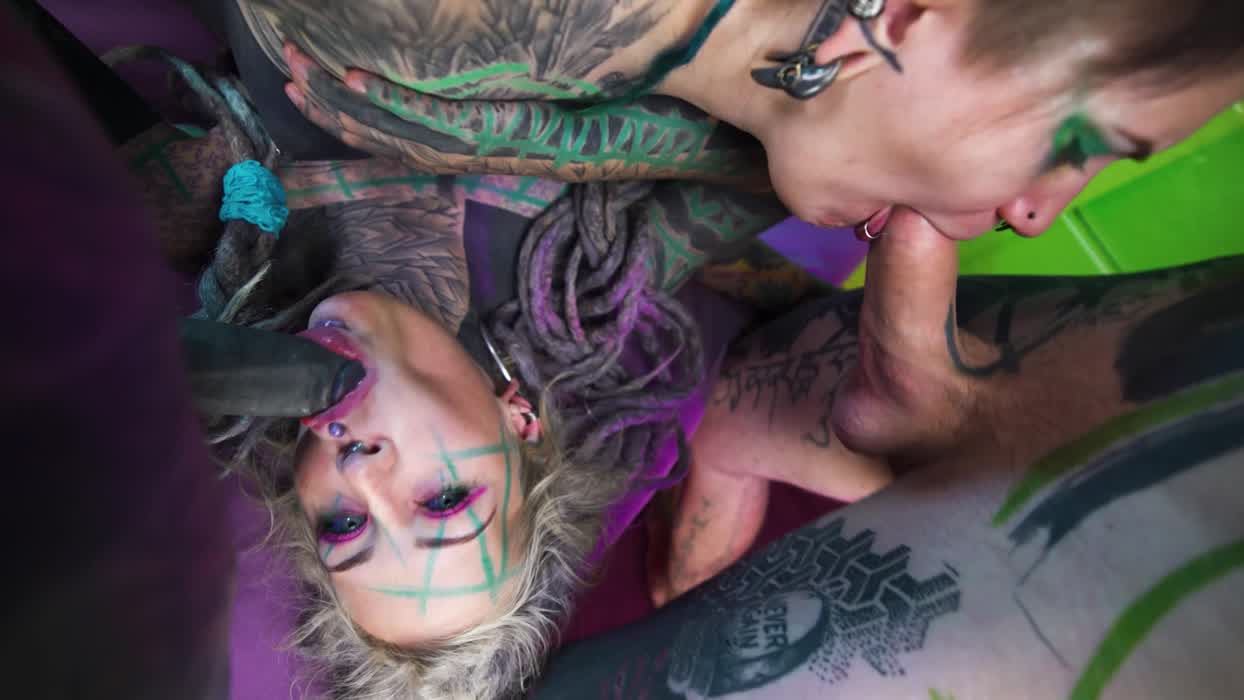 Crazy Hard Tattooed Group Sex Orgy Fuck
