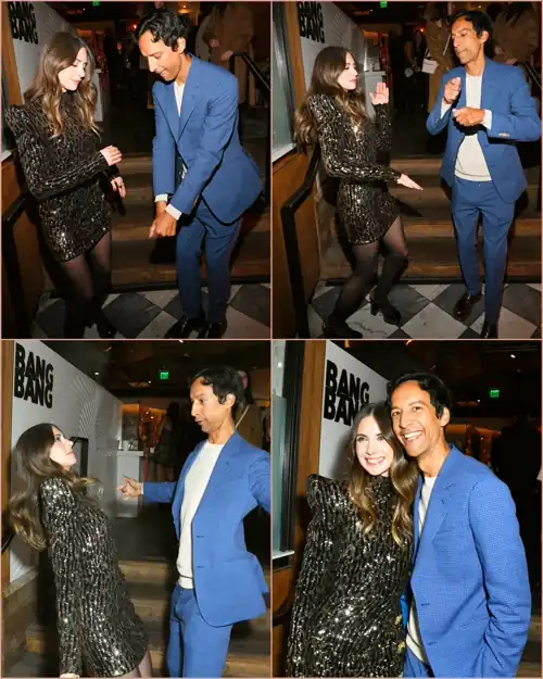 Annie and Abed at it again (Alison &amp; Danny at the Somebody I Used To Know premiere)