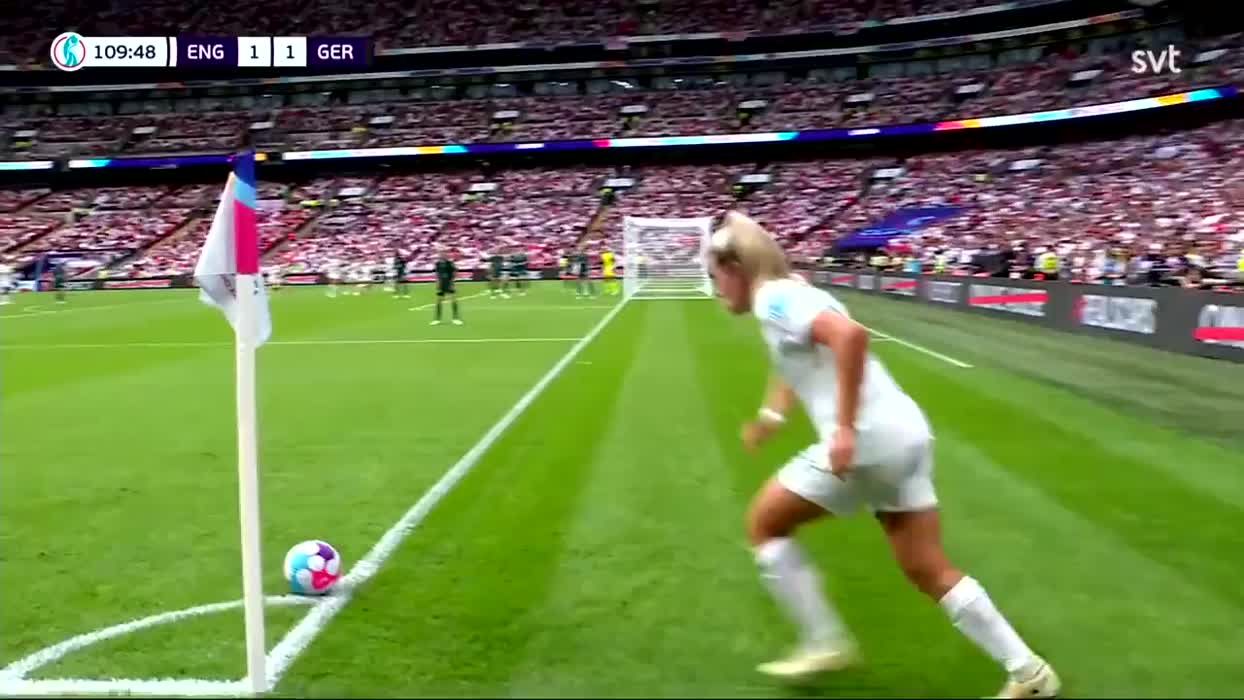 Chloe Kelly after scoring the winning goal at the Euros