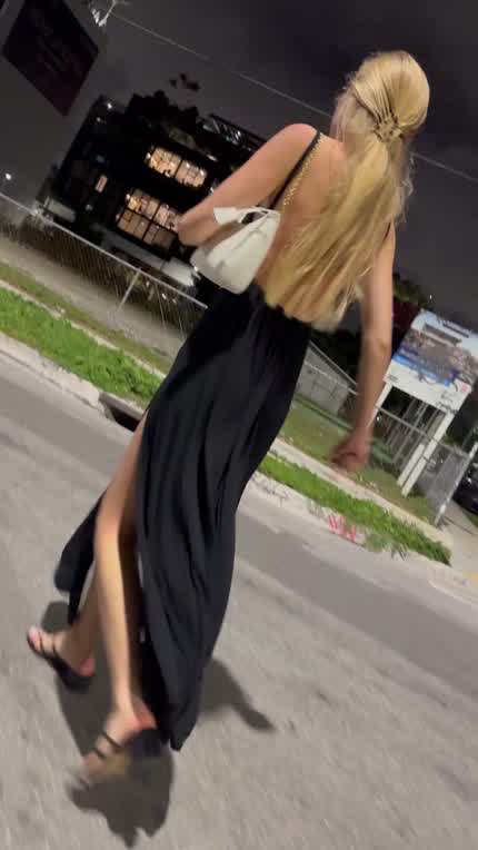 Absolutely nothing under my dress 