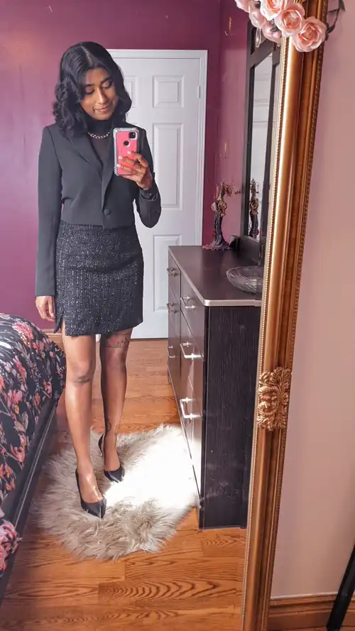 Does a skirt suit count?