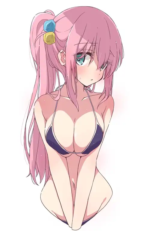 Hitori Gotō looking bashful