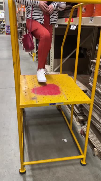 Titties out on display at Home Depot