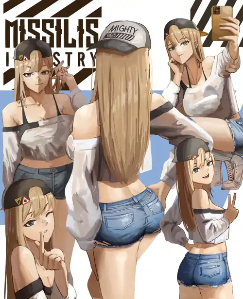 Centi Striking some Cute Poses (by s3t) [Nikke]