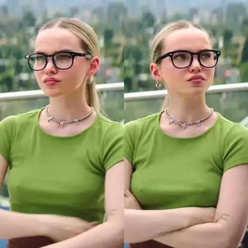 Hard nipples, her go-to look!