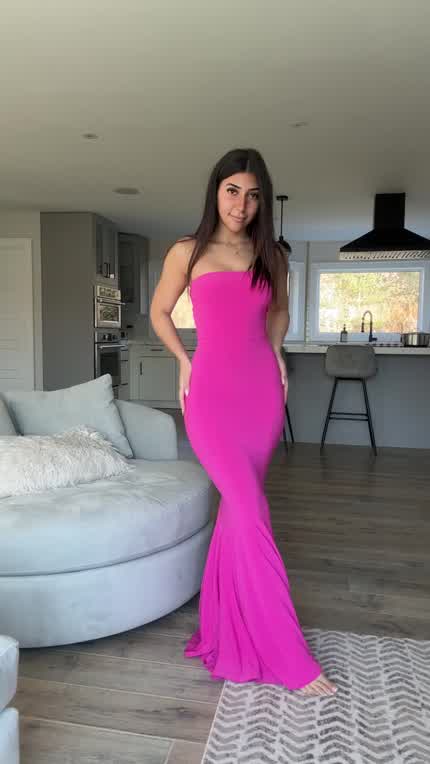 Showing off what’s under the dress I’m wearing to a wedding tonight! 🙈 