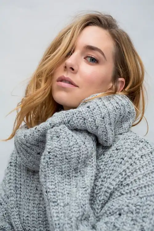 Looking cozy in a sweater