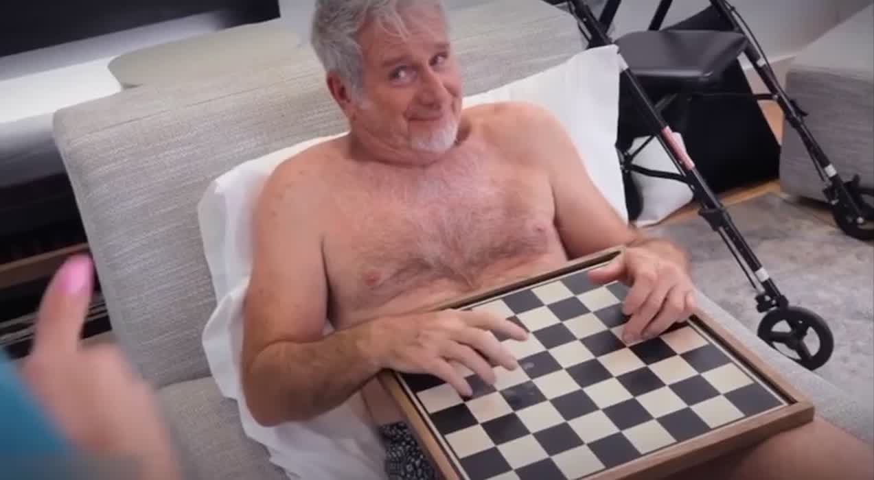Reluctant at first, but couldn’t resist grandpas big cock