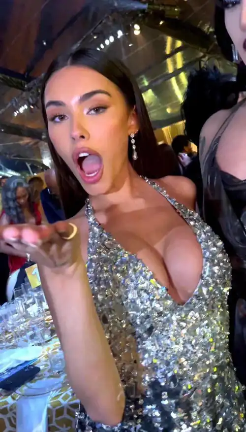 My lesbian girlfriend Madison surprised by your cock after you flash her