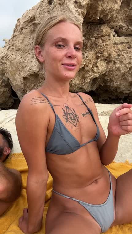 My tan line perfectly highlights my tight pussy