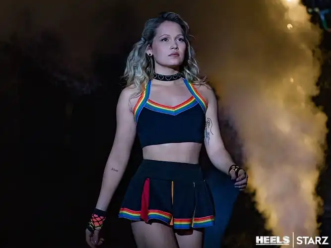 Kelli as Crystal Tyler in Heels episode 1 05