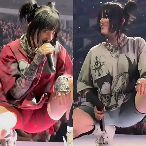 Billie during a concert