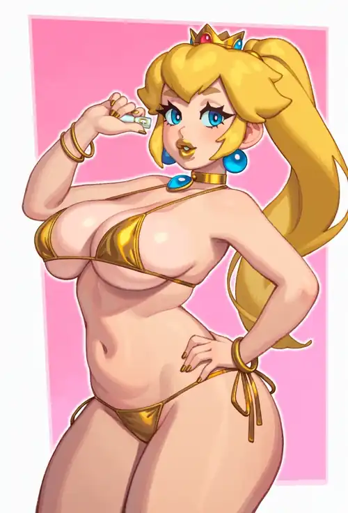 Princess Peach - "Golden" (Rizdraws)