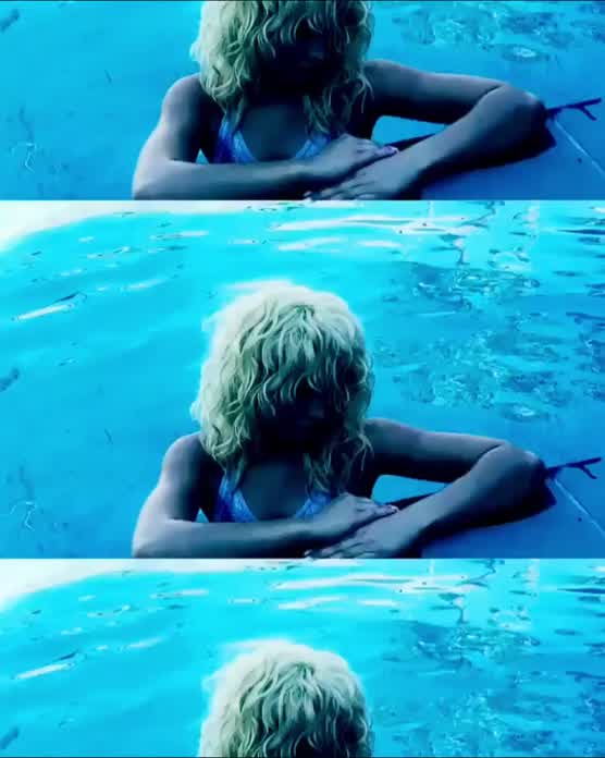 Rare video of Peyton in a pool