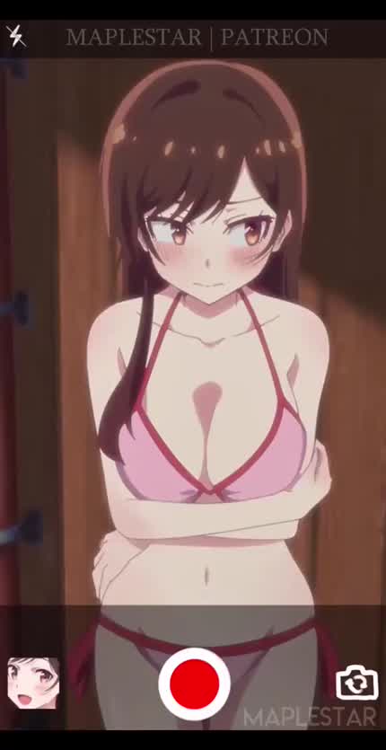 Mizuhara giving a peek in public