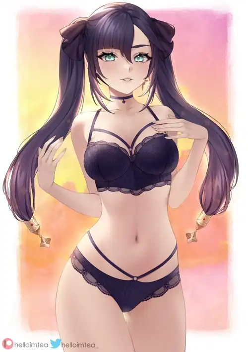 I drew Mona in lingerie
