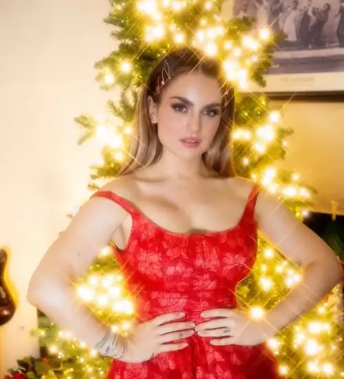 Stunning in red dress | IG December 2023