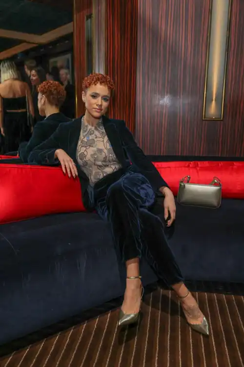 At an Armani dinner in London, December 7 2023