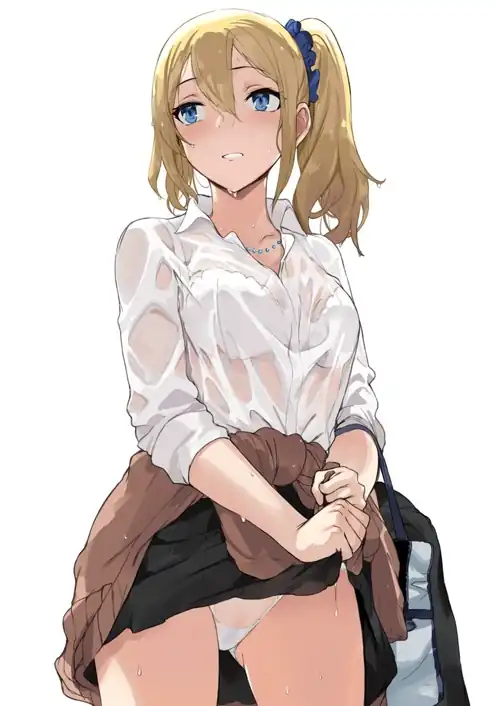 Hayasaka is soaking wet