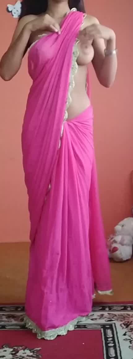 Pink saree