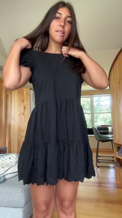 I think this sundress covers me up way too much…let’s change that 🙈